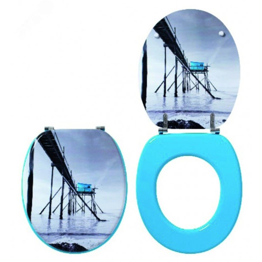 Сиденье для унитаза ДОМИК РЫБАКА мдф, крепления нержавеющая сталь