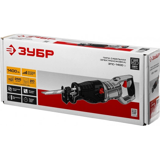 Пила сабельная (электроножовка), 1400 Вт, 0-2800 ход/мин, маятниковый ход