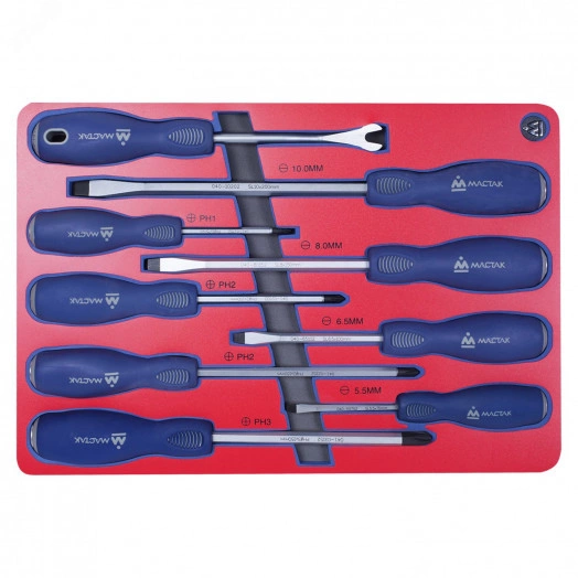 Набор отверток силовых ложемент 9 предметов