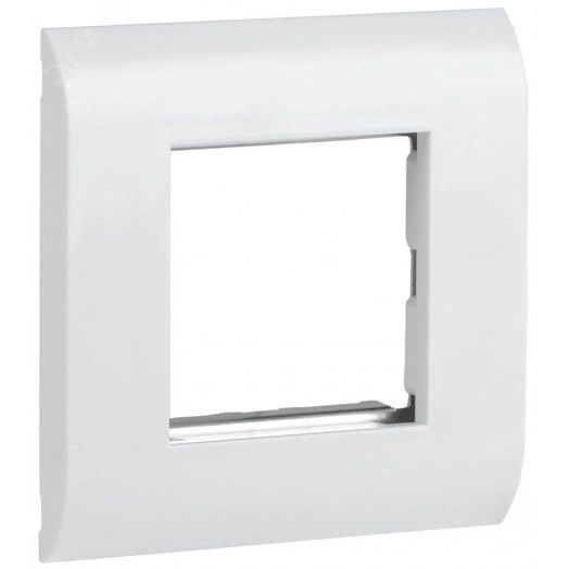 Лицевая рамка для мод. Mosaic 80х80мм металлический суппорт белая