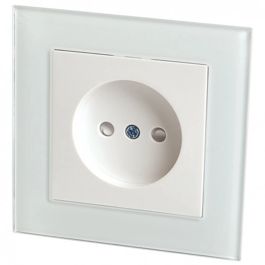 Розетка 1-местная б/з, серия Катрин, белый, Stekker