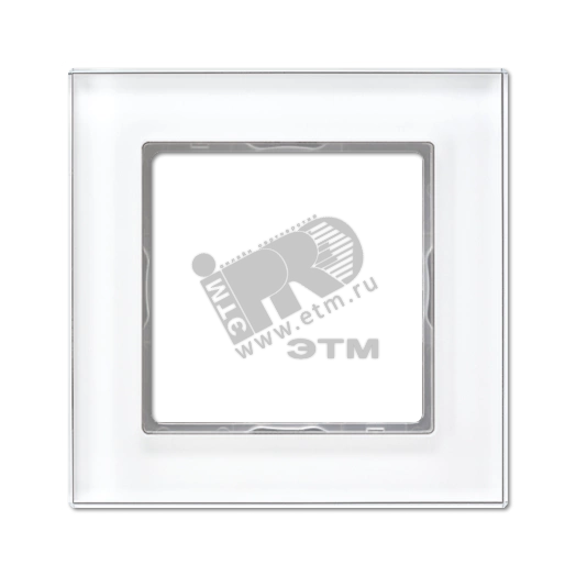 Рамка 1-я для горизонтальной/вертикальной установки  Серия- ACreation  Материал- стекло  Цвет- белый