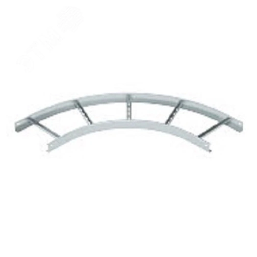 Угловая секция 90гр лестничного лотка 60х300мм R=500мм