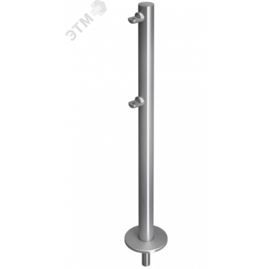 Стойка ограждения съемная односторонняя с 2-мя полупетлями под поворотную створку или секцию