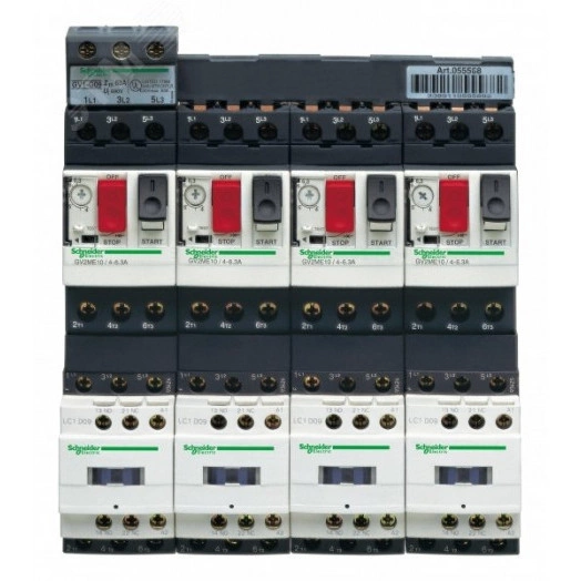 Пускатель магнитный 9А = 24B GV2-ME10 4-6.3А GV2DM1