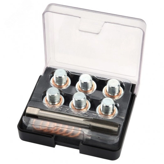 Набор для ремонта масляных пробок М14х1.25 кейс 19 предметов