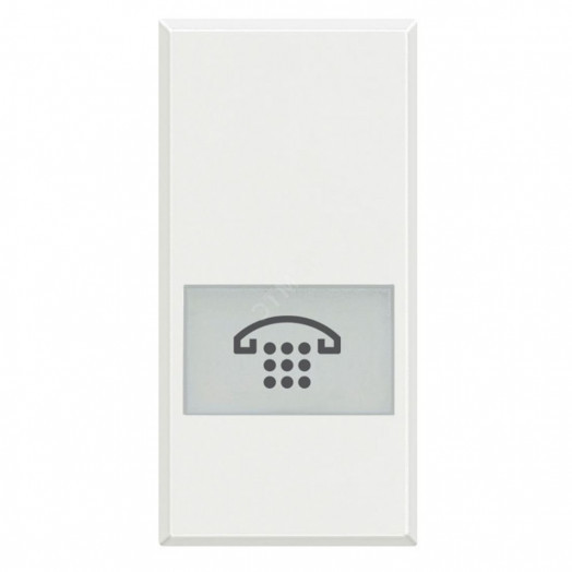 Axolute Клавиши с подсветкой для выключателей AXIAL 1 модуль символ Телефон белый