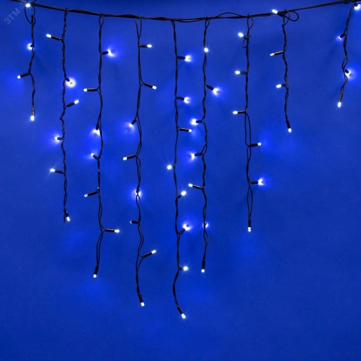 Бахрома с эффектом мерцания 3м Белый свет Провод черный ULD-B3010-200/TBK WHITE IP67