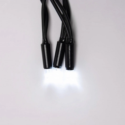 Бахрома с эффектом мерцания 3м Белый свет Провод черный ULD-B3010-200/TBK WHITE IP67