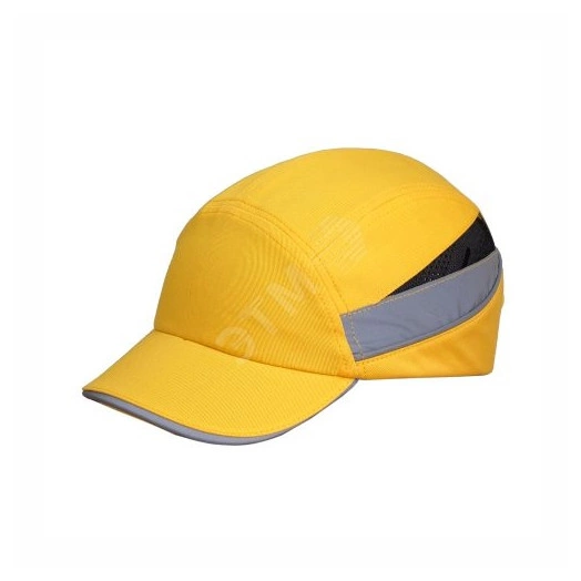 Каскетка RZ BioT CAP желтая (защитная, ударопрочная, укороченный козырек, светоотражающие вставоки, регулировка по размеру головы с 56 см по 59 см с помощью застежки-блочк, -10°C + 50°C )