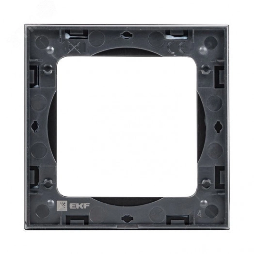Стокгольм Рамка 1-местная металлическая черная  EKF