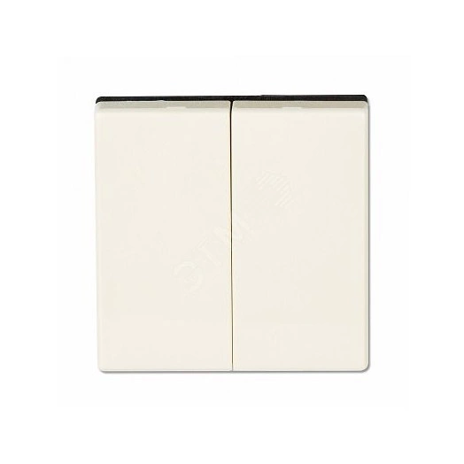 Клавиша 2-я для двухклавишных выключателей  без подсветки. Для механизмов- EP405U, EP409U. Серия- Eco Profi. Материал- термопласт. Цвет- слоновая кость.