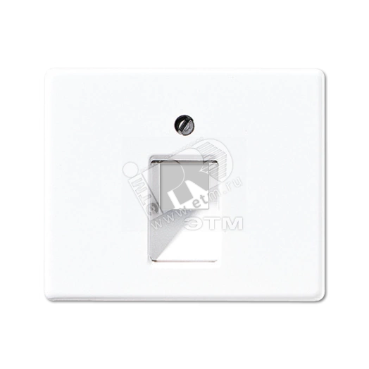 Крышка для одинарной телефонной и компьютерной розетоки UAE  белая