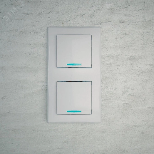 Sedna Переключатель одноклавишный с подсветкой в рамку белый 16А сх.6а