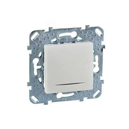 Sedna Переключатель одноклавишный с подсветкой в рамку белый 16А сх.6а
