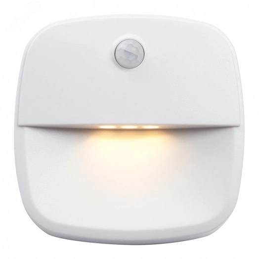Светильник светодиодный 0.5w с датчиком движения квадрат белый