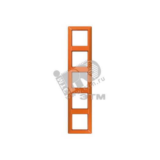 Рамка 5-я для горизонтальной/вертикальной установки  Серия- AS550  Материал- термопласт  Цвет- оранжевый