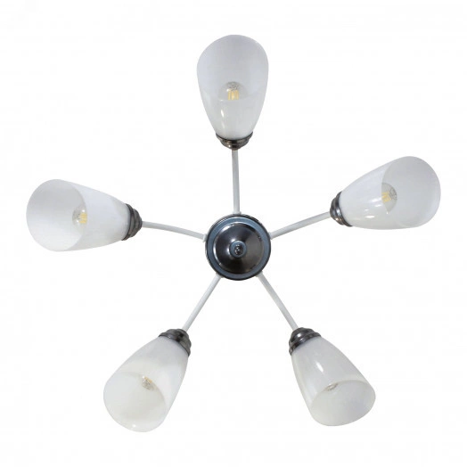 Светильник Китти 151 бел.хром (плафон П0475) НПБ 01-5х60-134 Е27 ИУ