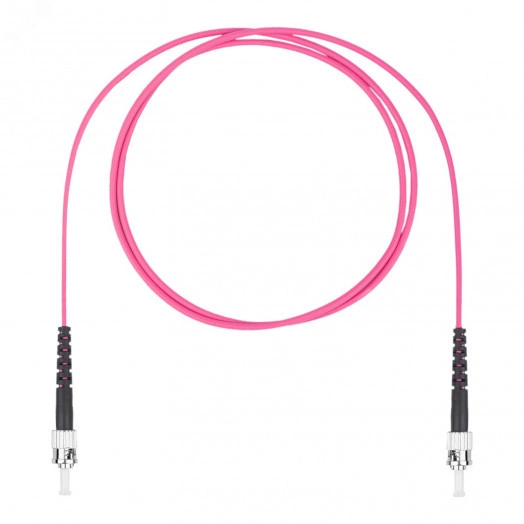 Шнур оптический коммутационный (патч-корд), ST-ST симплекс simplex OM4, нг(А)-HF, маджента, 20 м