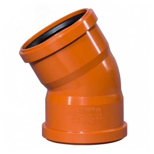 Отвод наружной канализации 110х45 град. двухраструбный