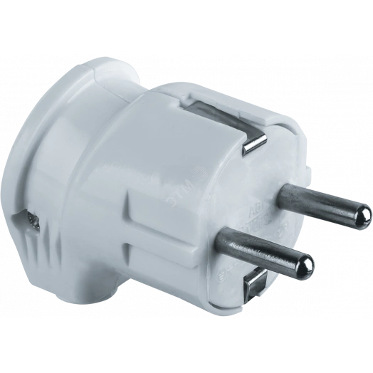 Вилка Navigator 61 362 NCA-PL04-16A-E-WH угловая с заземлением белая