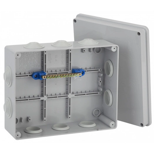 Тусо Коробка распредительная 10 вводов наружная IP55 уравнивание потенциалов