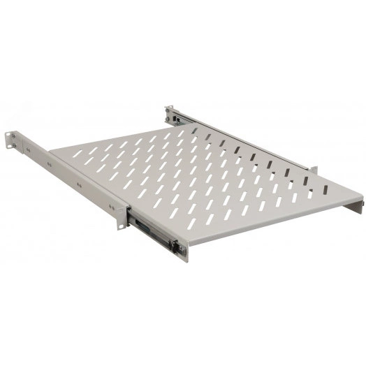 19' выдвижная полка глубиной 1000мм серая