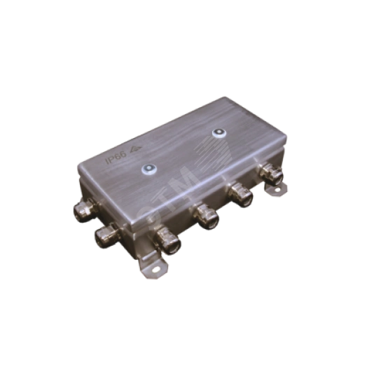 Коробка монтажная огнестойкая КМ-О (16к)-IP66-1224, корпус из нержавеющей стали, количество вводов 12