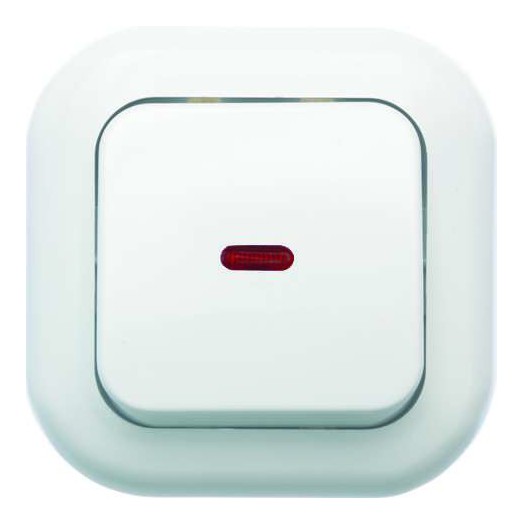 Выключатель 1-кл. СП Валентина 10А IP20 С16-068 с индикацией бел. Кунцево 7645