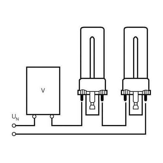 Лампа люминесцентная компакт. DULUX S 9W/830 G23 OSRAM 4050300025742