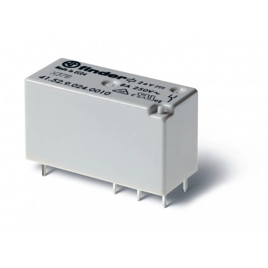 Низкопрофильные миниатюрные PCB-реле, выводы с шагом 5мм, контакты AgNi+Au, Влагозащита, 2CO 8A Конфигурация с контактами NO