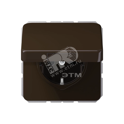 Крышка ударопрочная откидная ударопрочная для штекерных розеток  коричневая
