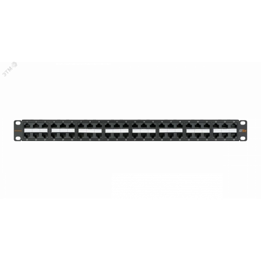 Панель 19' 2U 48 портов Кат.5e RJ45/8P8C неэкранированная черная
