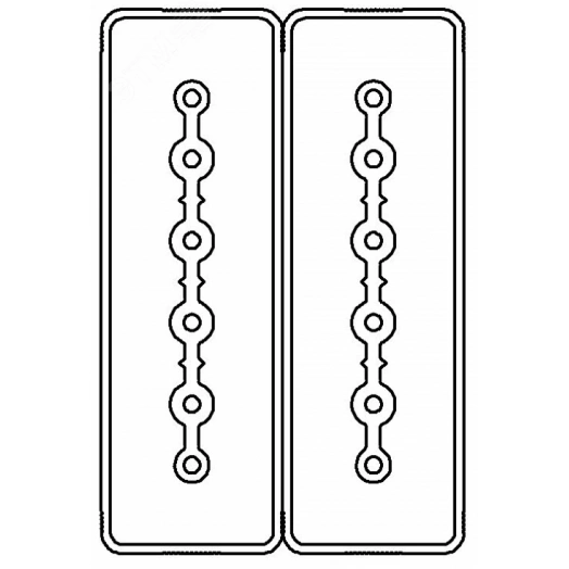Секция прямая шинопровод 1+1 точек отвода L=1000мм Cu 6P+6P40A
