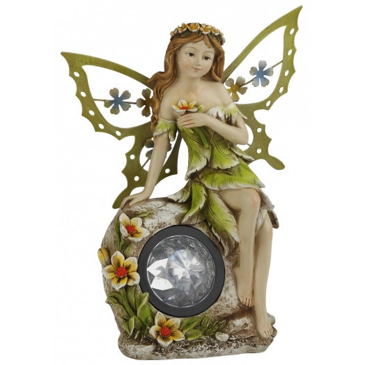 Садовый светильник на солнечной батарее, полистоун, цветной, 27 см SL-RSN27-ELF ЭРА