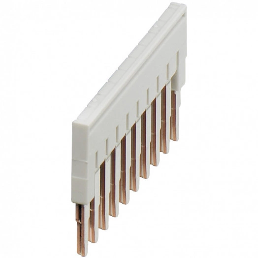 Перемычка для клеммников 10 точек подключения для 2.5мм.кв серая