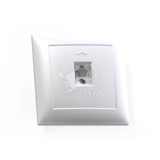 СЕЛЕНА Розетка телефонная РТ1-398 скрытая белая