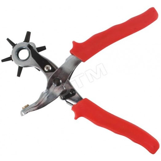 Дырокол-пробойник с револьверной головкой, усиленный (отверстия 2-3-3.5-4-4.5-5 мм)