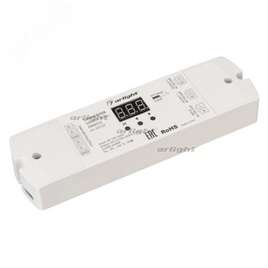 Конвертер SMART-K25-DMX512 (230V, 2x1A, TRIAC) (ARL, Пластик)
