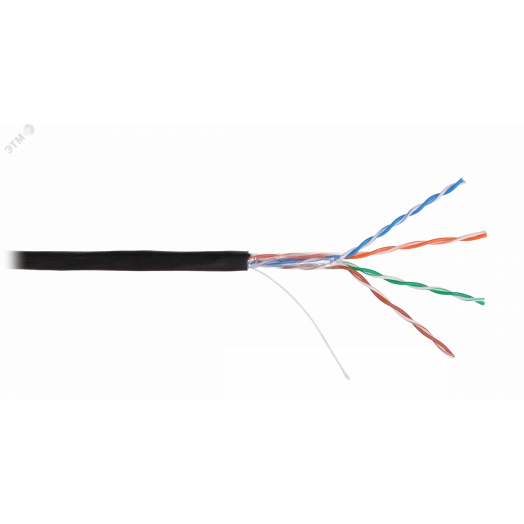 Витая пара СORDLINE U/UTP 4 пары 5e Сu одж.       24AWG(0,51мм) нр.LDPE чн.305м