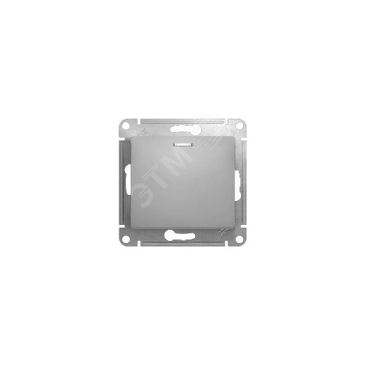 GLOSSA Переключатель одноклавишный с подсветкой в рамку алюминий сх.6а