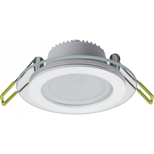 Светильник светодиодный ДВО-7w 4000K 360Лм со стеклом белый