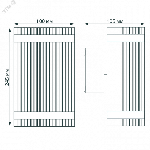 Светильник садово-парковый НТУ 2x50 Вт 100х100х245 мм IP54 настенный 2хGU10 Enigma Gauss