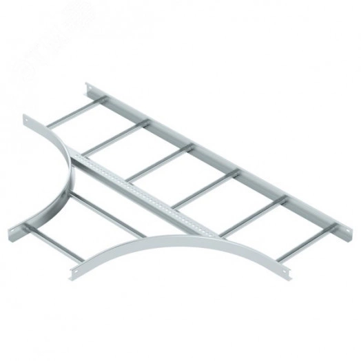 Т-образная секция лестничного лотка 60х400 мм R=500 мм