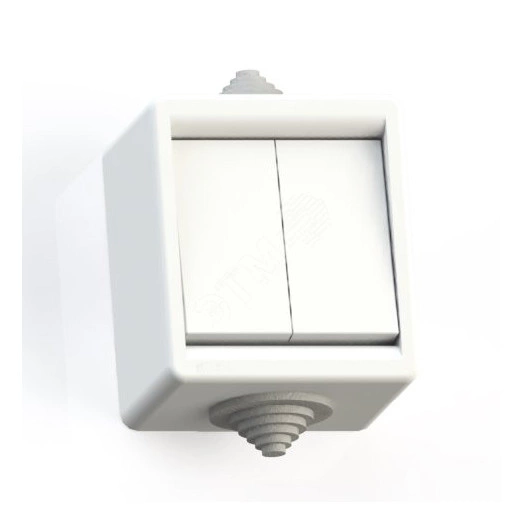 Выключатель 2-хклавишный брызгозащищенный открытой установки  IP44 А510-235