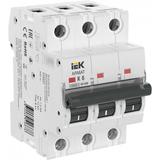 ARMAT Выключатель автоматический трехполюсный M10N  K 6А IEK