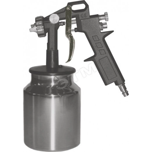 Краскопульт пневматический, алюминиевый нижний бачок 1000 мл, 1.5 мм
