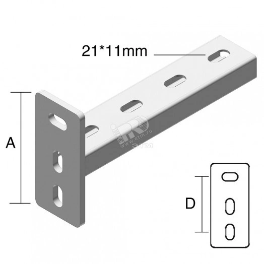 Консоль, высота - 112 мм, ширина - 200 мм, кратность - 1шт, DU - Покрытие Duplex