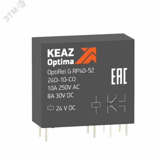 Реле промежуточное OptiRel G RP40-52-60D-10-CO