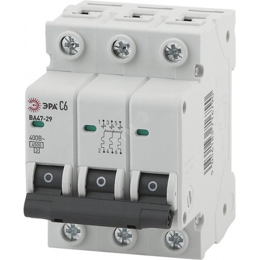 ЭРА Автоматический выключатель NO-902-123 ВА47-29 3P 50А кривая C (4/60/1080)